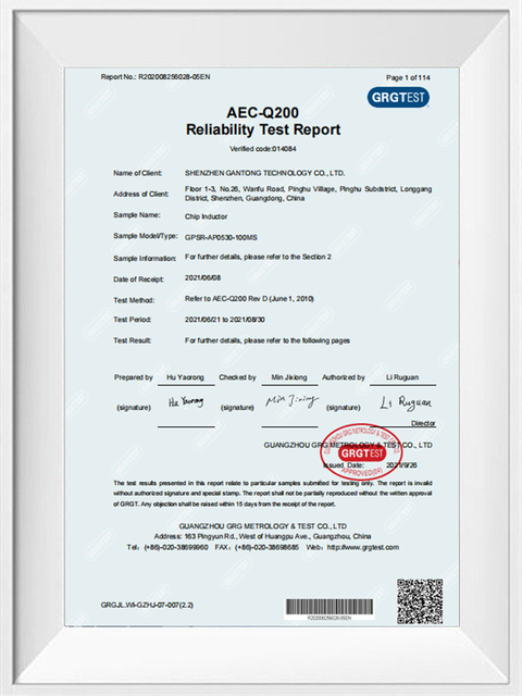 Inductor certification6