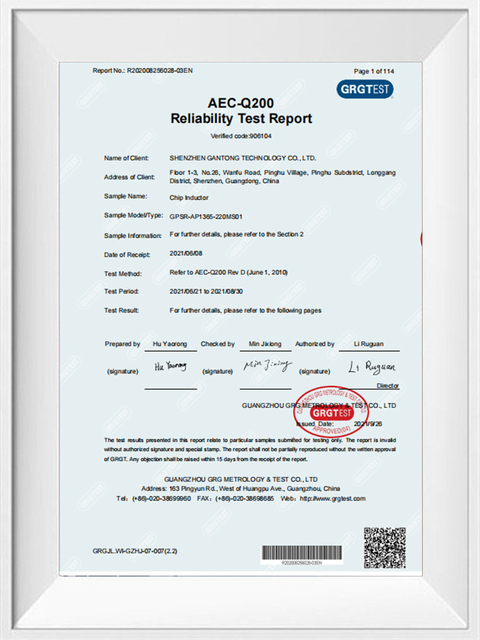 Inductor certification9