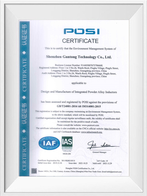 Inductor certification5